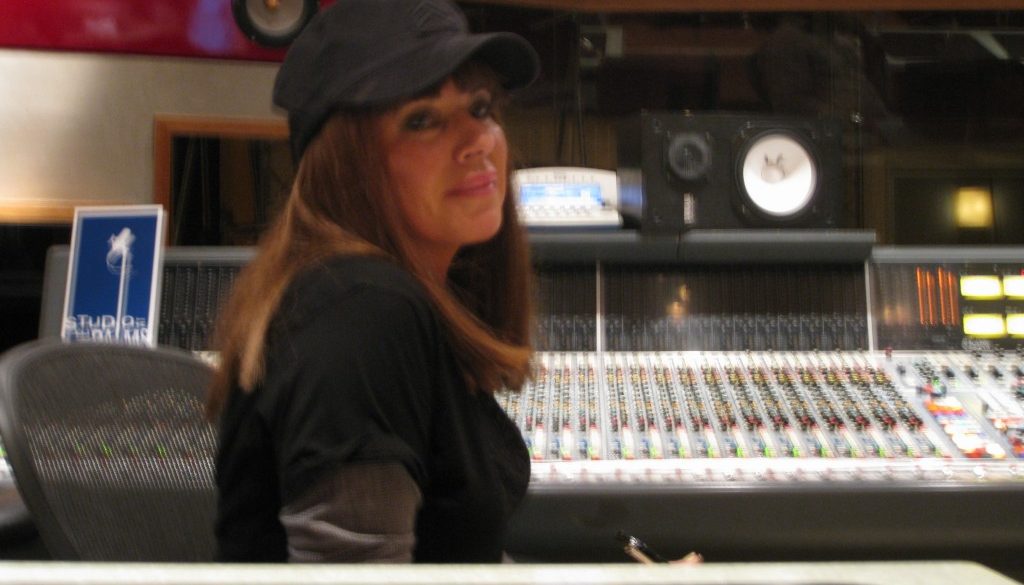 Lia at the main consul of the Palms Recording Studio